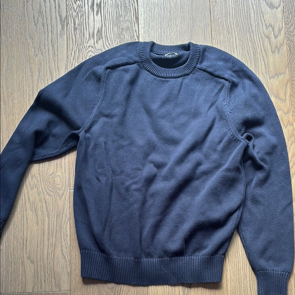 J. Crew Blue Crewneck Sweater Classic Knit Design